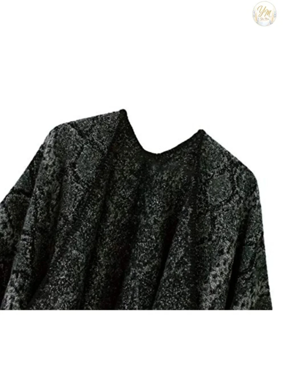 Vintage Floral Poncho Cape Shawl Wrap – Sleeveless Knit Cardigan